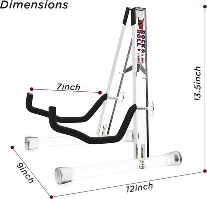 Guitar Stand, Acrylic Transparent Guitar Stand for Acoustic Guitar, Electric Guitar, Cello, Guitar Holder, Single Guitar Stand, Guitar Accessories (Rock&Roll, Acoustic Guitar)