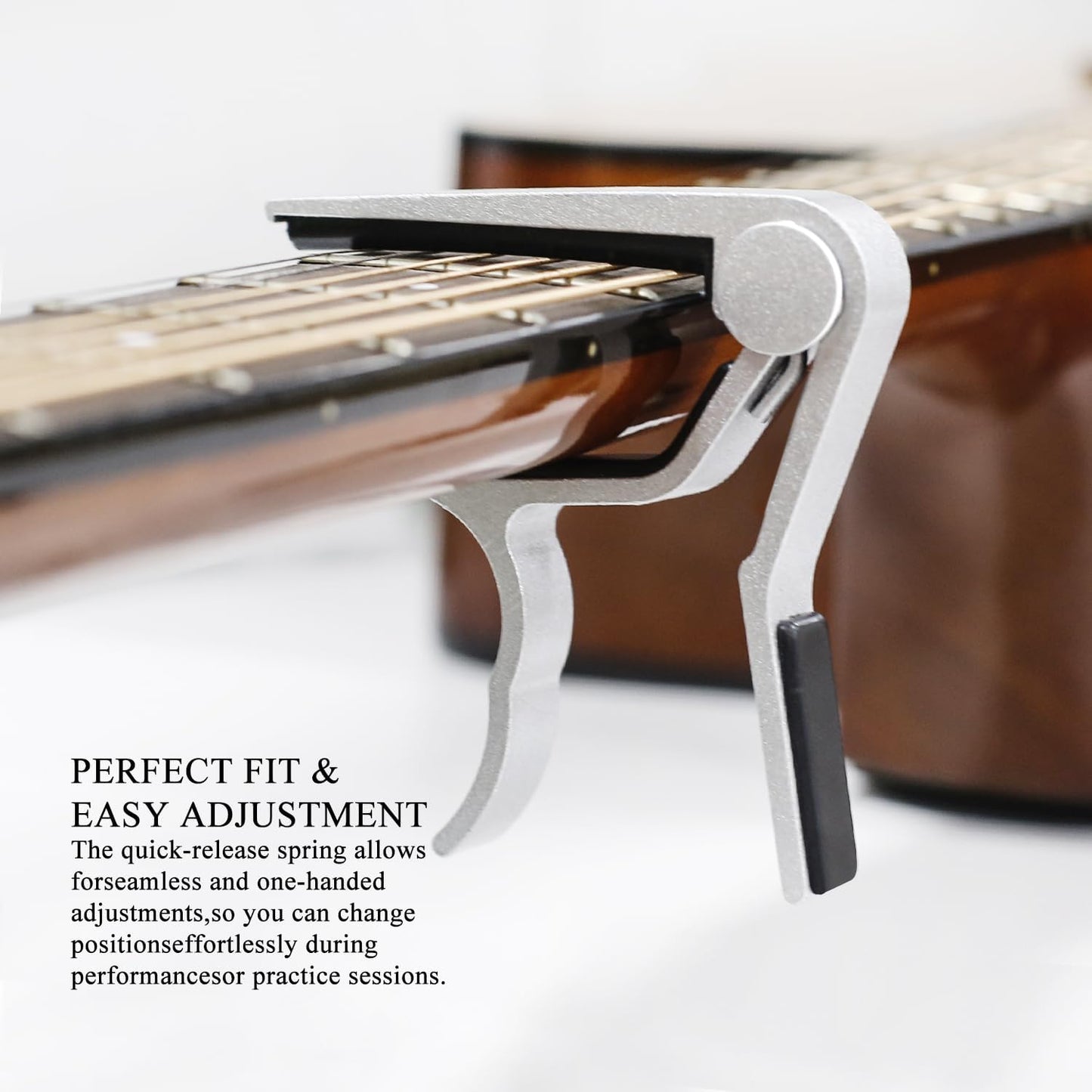 Capo Guitar Capo for Acoustic and Electric Guitars Acoustic Guitar Capo,Capo for Acoustic Guitar 6 String- 2 Packs with 5 Picks (Wood)