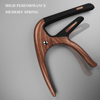 Capo for Acoustic Guitar, Guitar Capo for Electric Guitar, Ukulele and String Instruments, Guitar Capo, Guitar Kapo, Guitar Clamp (Rosewood)