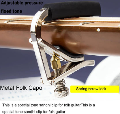 Guitar Capo  Capo for Acoustic Guitar 6 String Quick Change Kapo for Electric Guitar Acoustic Guitar Metal Guitar Tuner Clip on Guitar Kapos Fret Capo for Acoustic and Electric Guitars (Silver)