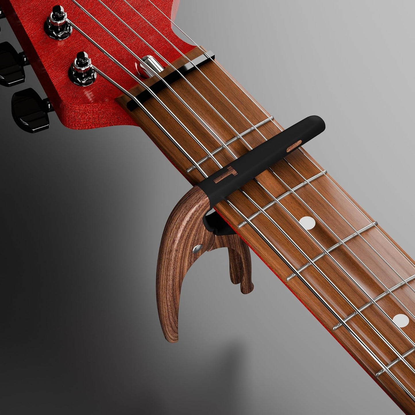 Capo for Acoustic Guitar, Guitar Capo for Electric Guitar, Ukulele and String Instruments, Guitar Capo, Guitar Kapo, Guitar Clamp (Rosewood)