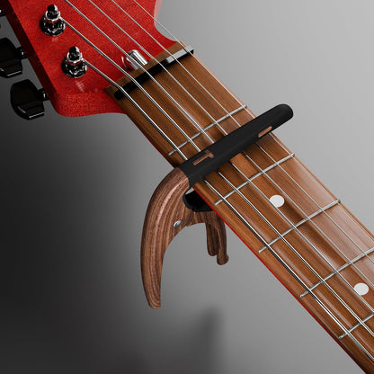 Capo for Acoustic Guitar, Guitar Capo for Electric Guitar, Ukulele and String Instruments, Guitar Capo, Guitar Kapo, Guitar Clamp (Rosewood)