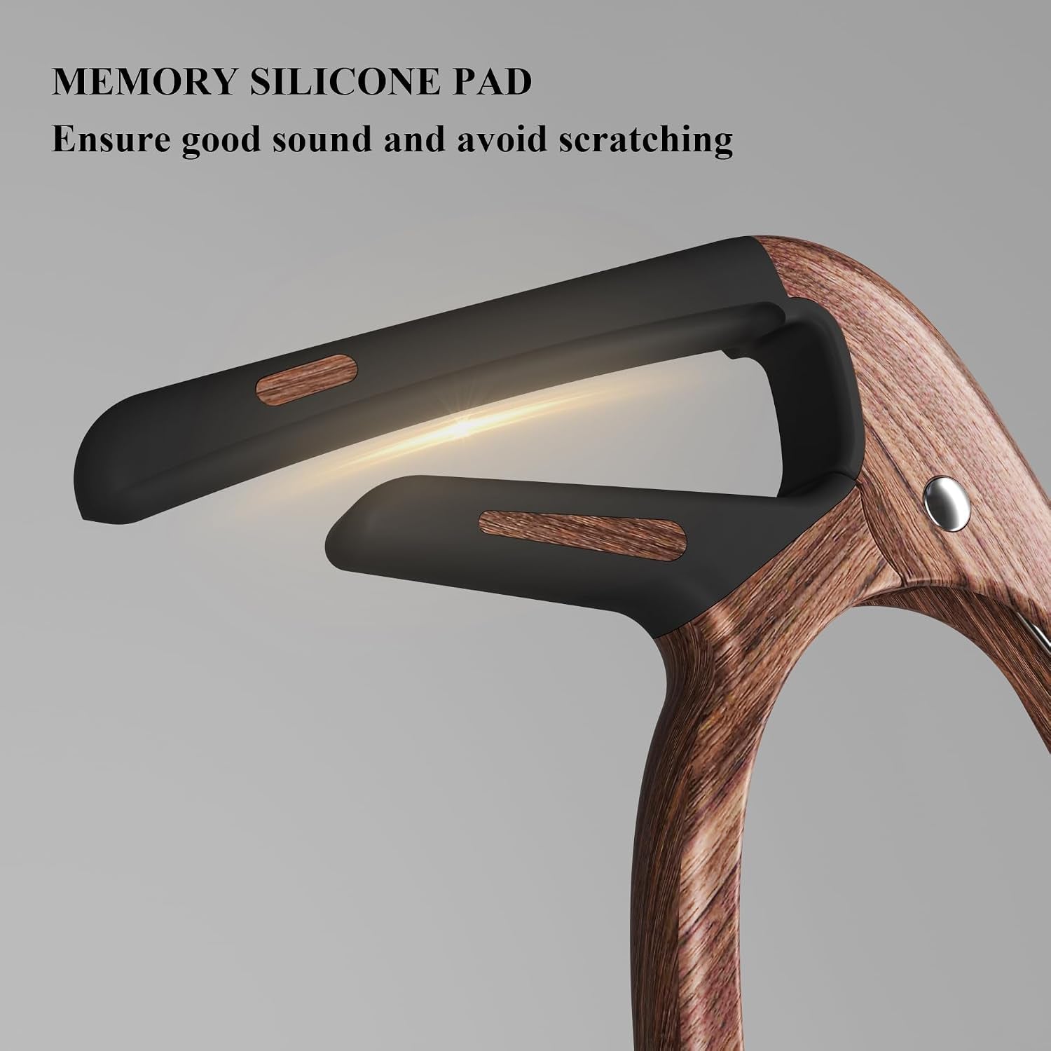 Capo for Acoustic Guitar, Guitar Capo for Electric Guitar, Ukulele and String Instruments, Guitar Capo, Guitar Kapo, Guitar Clamp (Rosewood)